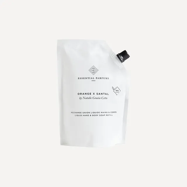 essential-parfums-orange-x-santal-savon-liquide-corps-mains-recharge-500-ml image 1
